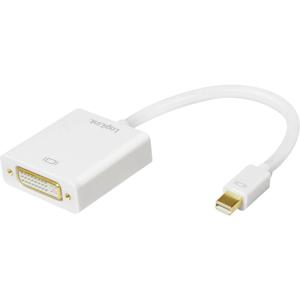 LogiLink CV0037B Adapter [1x Mini-DisplayPort stekker - 1x DVI-bus 24+5-polig] Wit 15.00 cm