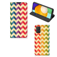 Samsung Galaxy A03s Hoesje met Magneet Zigzag Multi Color