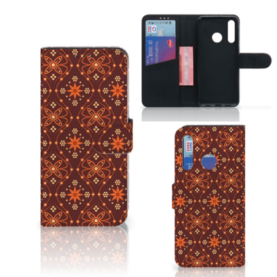 Huawei P Smart Plus (2019) Telefoon Hoesje Batik Brown