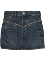 ISABEL MARANT minijupe en jean Narjis à bords francs - Bleu - thumbnail