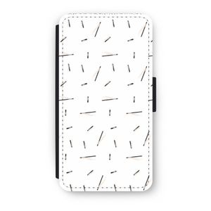 Hipster stripes: iPhone X Flip Hoesje