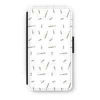 Hipster stripes: iPhone X Flip Hoesje - thumbnail