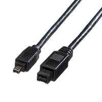 ROLINE IEEE 1394b / IEEE 1394 kabel, 9/4-polig, zwart, 1,8 m