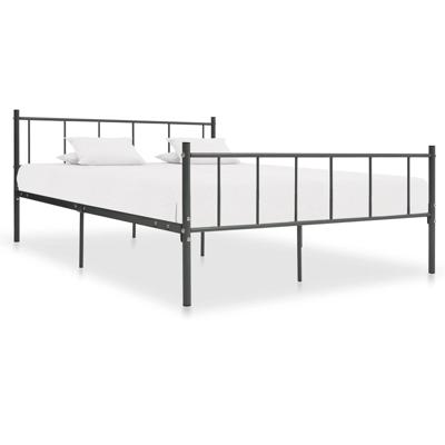 vidaXL Bedframe metaal grijs 200x200 cm vidaXL Bedframe metaal grijs 200x200 cm