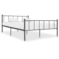 vidaXL Bedframe metaal grijs 200x200 cm