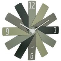 TFA Dostmann 60.3020.04 Wandklok Kwarts 400 mm x 37 mm x 400 mm Groen, Olijf, Bosgroen Slepend uurwerk (geluidsloos)