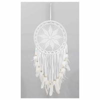 Mandala Dromenvanger Rond Gehaakt Wit (98 x 37 x 0.5 cm)