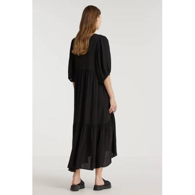 Catwalk Junkie trapeze jurk Livy met volant zwart