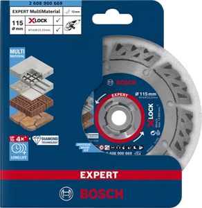 Bosch Accessories 2608900669 EXPERT MultiMaterial X-LOCK Diamanten doorslijpschijf Diameter 115 mm Boordiameter 22.23 mm Steen, Beton, Baksteen 1 stuk(s)