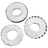 Oxballs Bonemaker - 3-pack Boner Cockring Kit - Clear - thumbnail