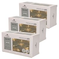 Set van 3x stuks kerstverlichting warm wit 40 lampjes 400 cm lichtsnoer met timer - thumbnail