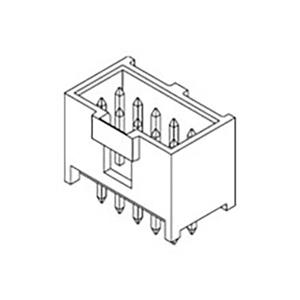 Molex 901301212 Male connector Met vergrendeling Rastermaat: 2.54 mm Totaal aantal polen: 12 Aantal rijen: 2 1 stuk(s) Tray