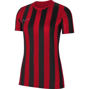 Nike Striped Division IV Voetbalshirt Dames Rood Zwart