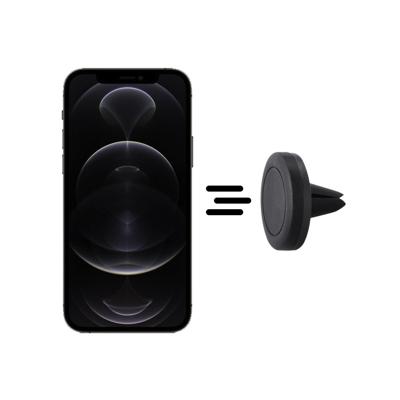 Shop4 - iPhone 12 Pro Autohouder Magnetische Ventilatierooster Houder Zwart Shop4 - iPhone 12 Pro Autohouder Magnetische Ventilatierooster Houder Zwart