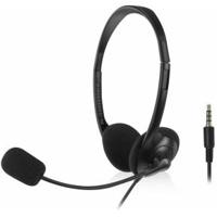 ACT AC9330 hoofdtelefoon/headset Hoofdband Kantoor/callcenter Zwart - thumbnail