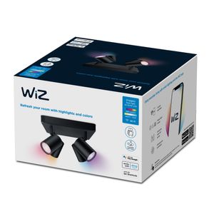 Philips Lighting 8719514554573 IMAGEO WiZ Spots 4x5W B 22-65K RGB SQ LED-plafondlamp LED 20 W Zwart