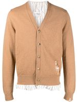 Maison Margiela cardigan à effet usé - Marron