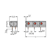 WAGO 235-802 Veerkrachtklemblok 1.50 mm² Aantal polen 2 Grijs 220 stuk(s)