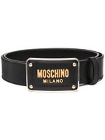 Moschino ceinture à boucle logo - Noir