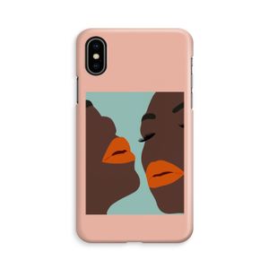 Orange lips: iPhone X Volledig Geprint Hoesje