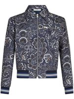 ETRO veste bomber à imprimé cachemire - Bleu