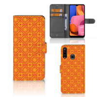 Samsung Galaxy A20s Telefoon Hoesje Batik Oranje - thumbnail