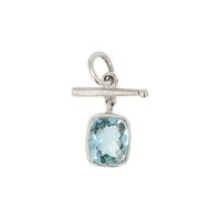 Zilveren Hanger Topaas Blauw - 925 Sterling - thumbnail