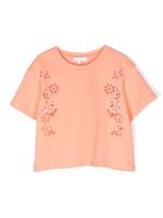 Chloé Kids t-shirt en broderie anglaise à coupe crop - Orange - thumbnail