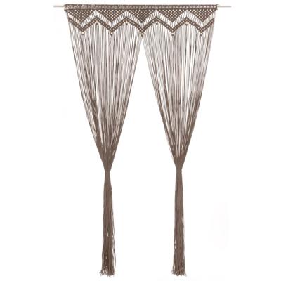vidaXL Gordijn macramé 140x240 cm katoen taupe vidaXL Gordijn macramé 140x240 cm katoen taupe