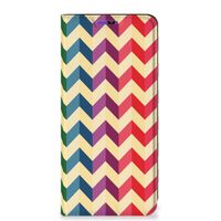 Samsung Galaxy A22 4G | M22 Hoesje met Magneet Zigzag Multi Color - thumbnail