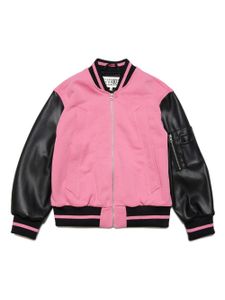 MM6 Maison Margiela Kids veste bomber à logo imprimé - Noir