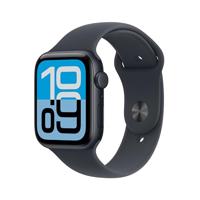 Apple Watch SE 3 GPS + Cellular 44 mm Smartwatch met kast van middernacht aluminium, middernacht sportbandje (S/M). Conditie en slaap bijhouden, hartslagmonitor, Always‑On display, waterbestendig