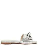 Alexandre Birman Maxi Clarita Square leather slides - Argent