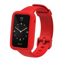 By Qubix - Siliconen sportbandje met case - Rood - Xiaomi Smart band 7 Pro