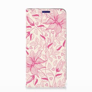 Samsung Galaxy S10e Smart Cover Pink Flowers