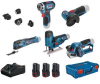 Bosch Blauw 5 TOOLKIT GSR 12V-15 FC + 4 opzetstukken + GOP 12V-28 + GHO 12V-20 + GWS 12V-76 + GST 12V-70 0615A0017D - thumbnail