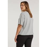 Zizzi top ECARRO grijs/zwart