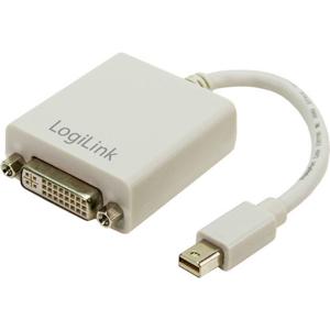 LogiLink CV0037 DisplayPort / DVI Adapter [1x Mini-DisplayPort stekker - 1x DVI-bus 24+5-polig] Wit 0.09 m