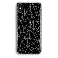 Geometrische lijnen wit: iPhone XS Max Transparant Hoesje