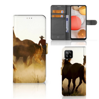 Samsung Galaxy A42 5G Telefoonhoesje met Pasjes Design Cowboy - thumbnail