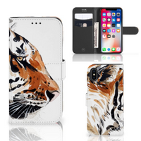 Hoesje Apple iPhone X | Xs Watercolor Tiger - thumbnail