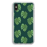 Monstera leaves: iPhone X Transparant Hoesje - thumbnail