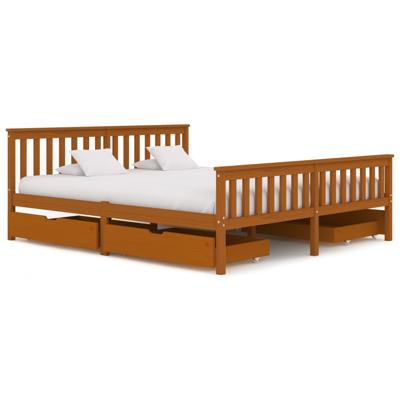 vidaXL Bedframe met 4 lades massief grenenhout honingbruin 180x200 cm vidaXL Bedframe met 4 lades massief grenenhout honingbruin 180x200 cm