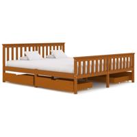 vidaXL Bedframe met 4 lades massief grenenhout honingbruin 180x200 cm