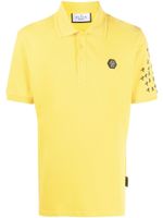 Philipp Plein polo Skull and Bones en coton - Jaune