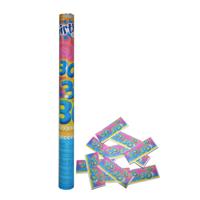 Party popper/confetti shooter - verjaardag 30 jaar - papier - multi kleuren - 59 cm