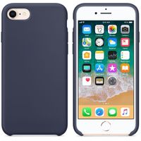 Hoogwaardige Silicone Case / Cover / Hoes voor iPhone 8 / 7 Donkerblauw (Midnight Blue) - thumbnail