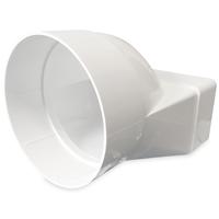 Kunststof Verloop 120 X 60mm Naar Ø 100mm - Asymmetrisch