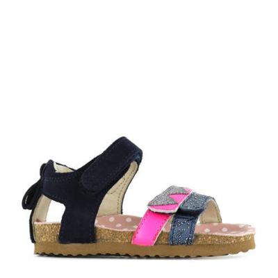 Shoesme BI21S080-C leren sandalen donkerblauw/multi