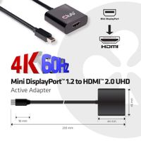 CLUB3D Mini DisplayPort 1.2 to HDMI 2.0 UHD Active Adapter - thumbnail